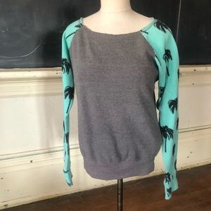 Palm Tree Scoop neck Sweater